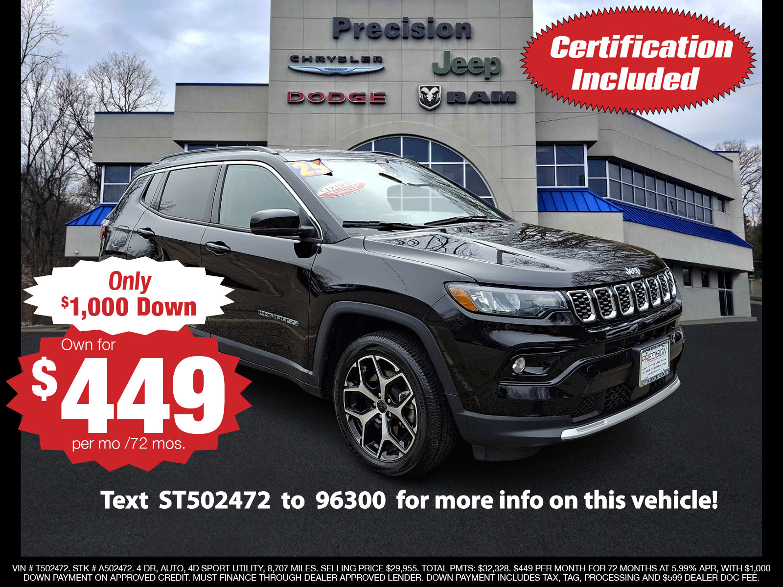 Certified 2025 Jeep Compass Limited