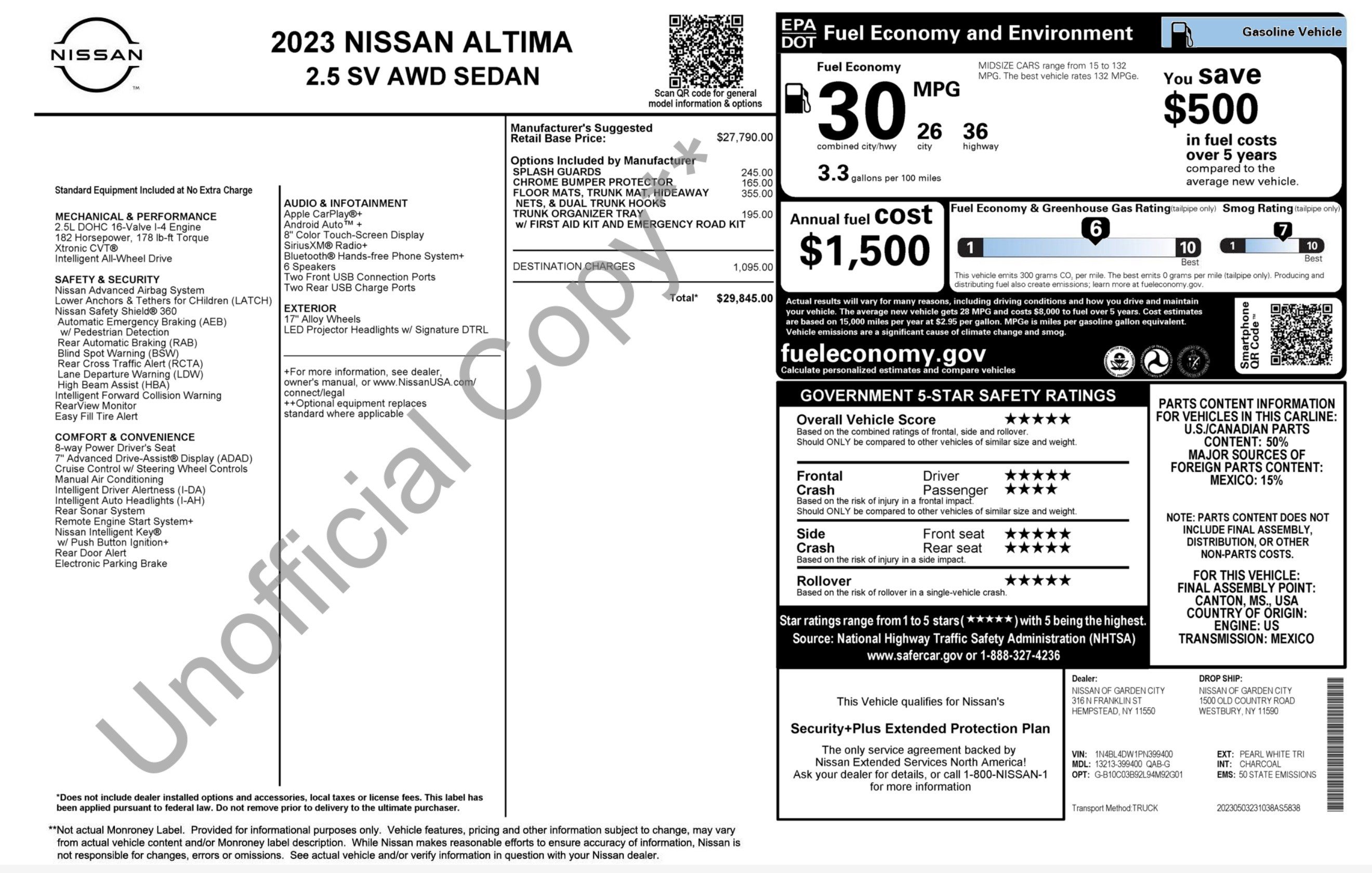 Used 2023 Nissan Altima 2.5 SV AWD/4WD image 2