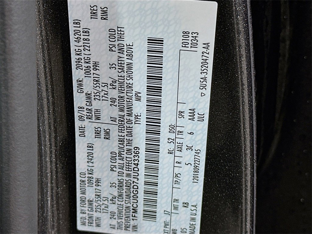 Used 2018 Ford Escape SE w/ SE Sync 3 Package image 31