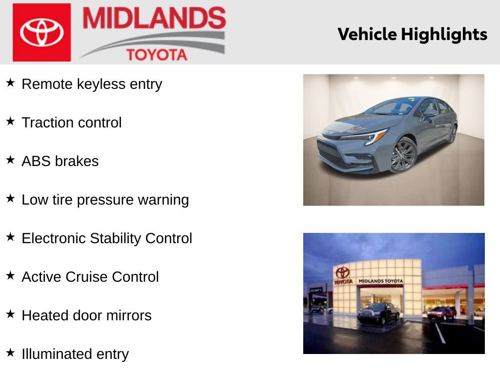 Used 2026 Toyota Corolla SE w/ SE Premium Package image 2