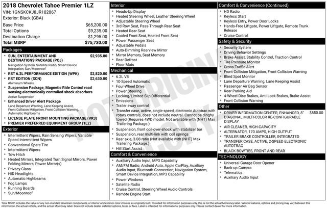 Used 2018 Chevrolet Tahoe Premier AWD/4WD image 37
