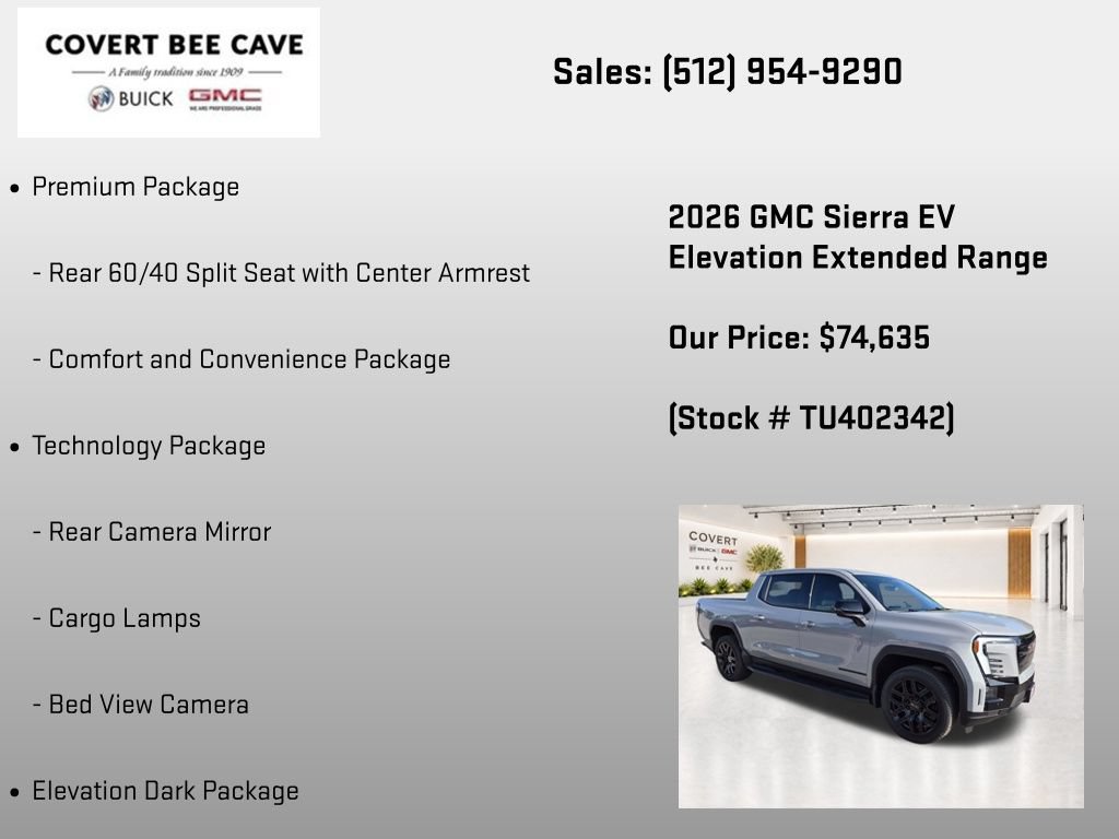 New 2026 GMC Sierra EV Elevation w/ Premium Package AWD/4WD image 20