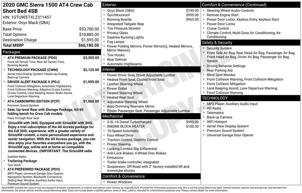 Used 2020 GMC Sierra 1500 AT4 w/ AT4 Premium Package AWD/4WD image 15
