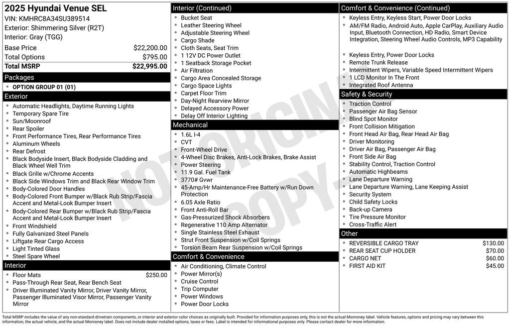 New 2025 Hyundai Venue SEL image 5