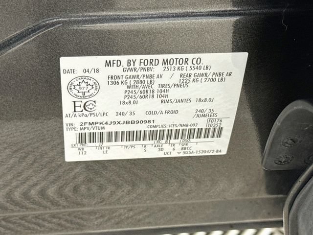 Used 2018 Ford Edge SEL w/ Canadian Touring Package AWD/4WD image 31