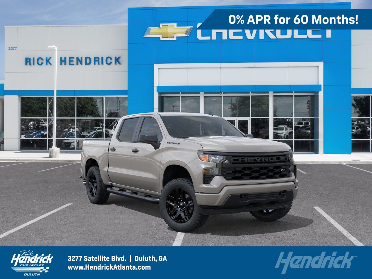 New 2026 Chevrolet Silverado 1500 Custom w/ Turbomax Blackout Package AWD/4WD image 1