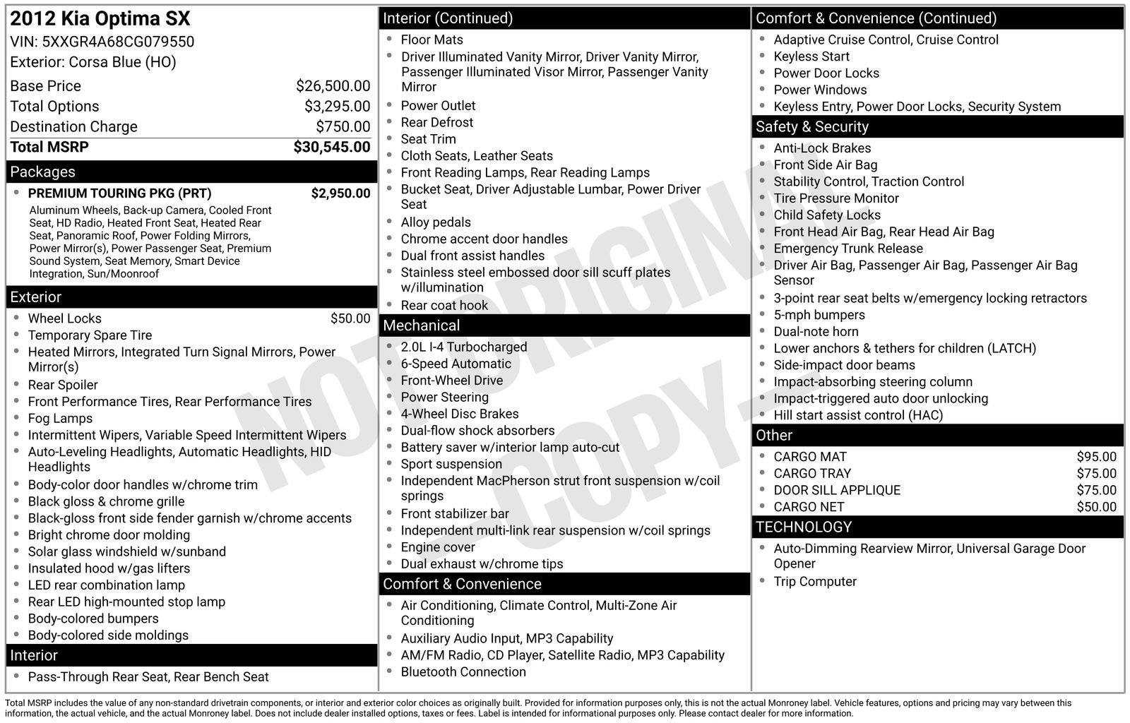 Used 2012 Kia Optima SX w/ Premium Touring Pkg FWD image 2