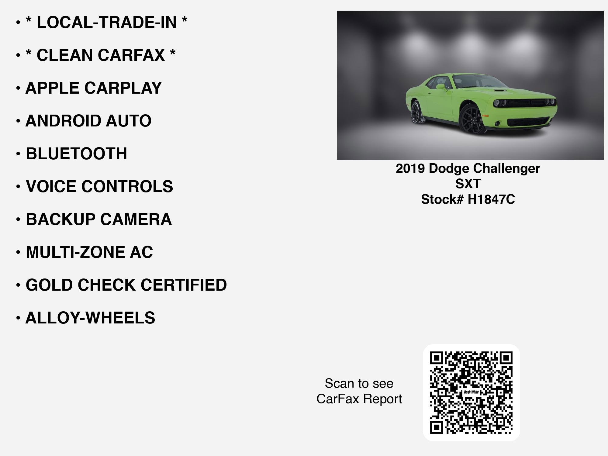 Used 2019 Dodge Challenger SXT w/ Blacktop Package image 7