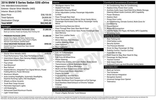 Used 2016 BMW 535i xDrive Sedan image 10