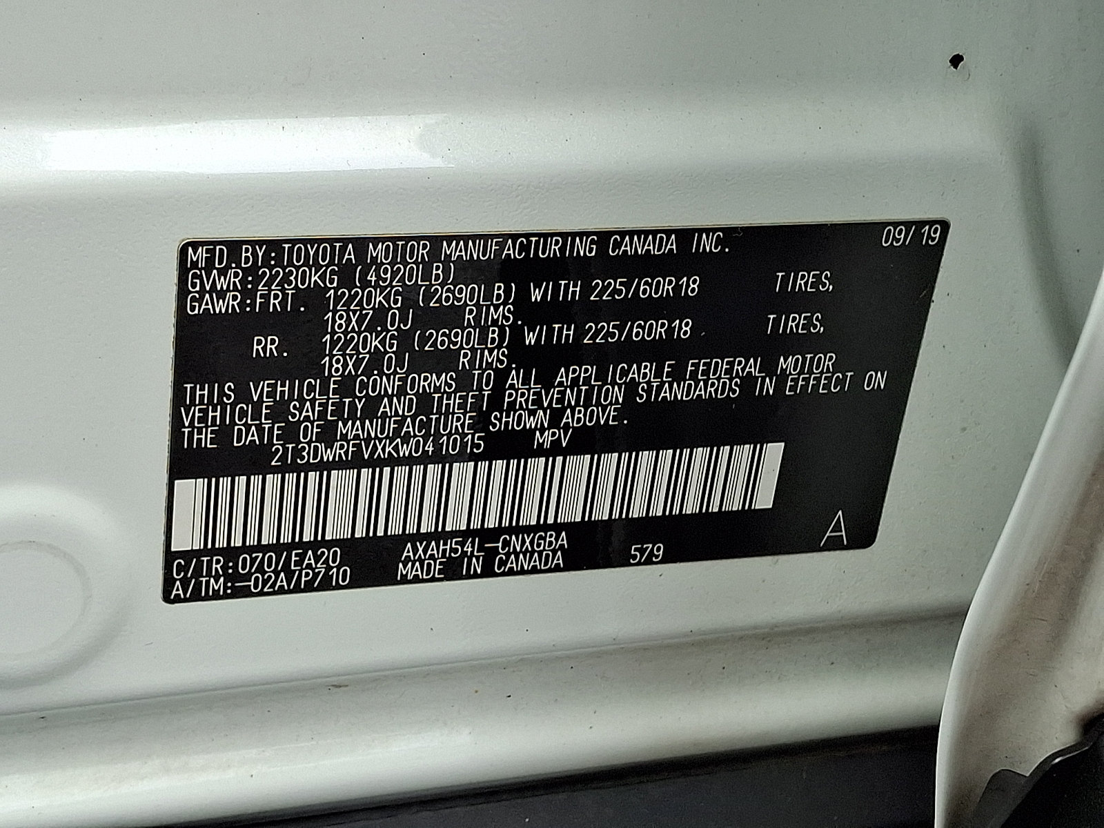 Used 2019 Toyota RAV4 Limited w/ Carpet Mat Package AWD/4WD image 27