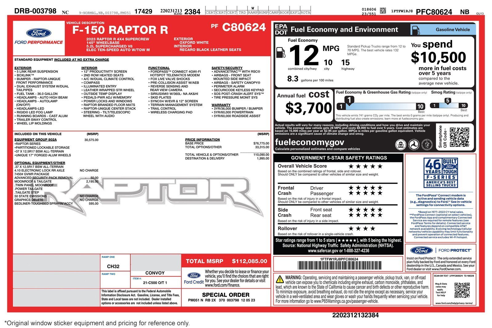 Used 2023 Ford F150 Raptor w/ Equipment Group 802A Raptor R image 3