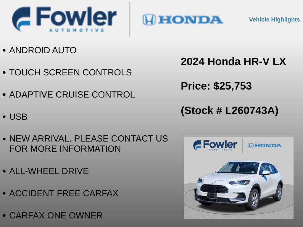 Used 2024 Honda HR-V LX image 8
