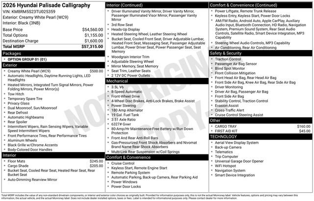 New 2026 Hyundai Palisade Calligraphy image 39