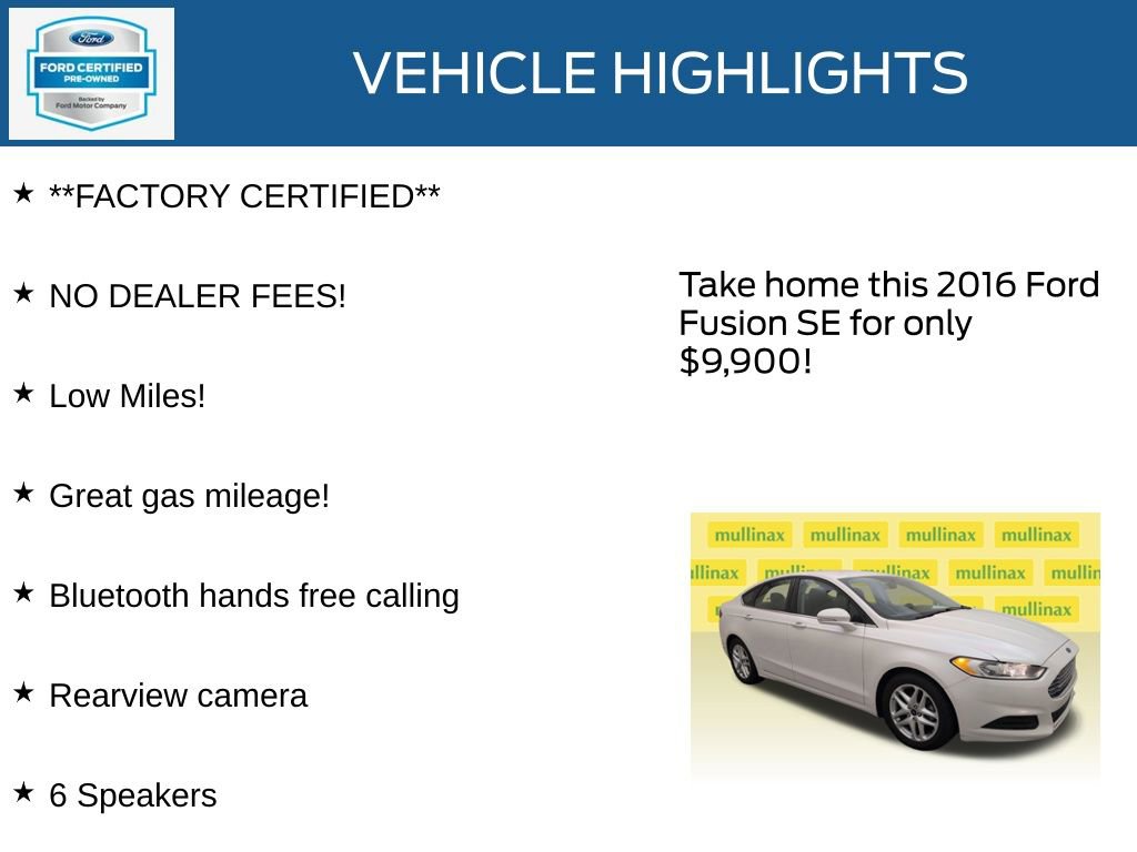 Used 2016 Ford Fusion SE FWD image 12