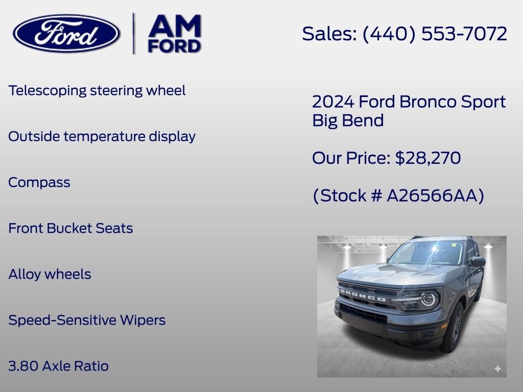 Used 2024 Ford Bronco Sport Big Bend AWD/4WD image 20