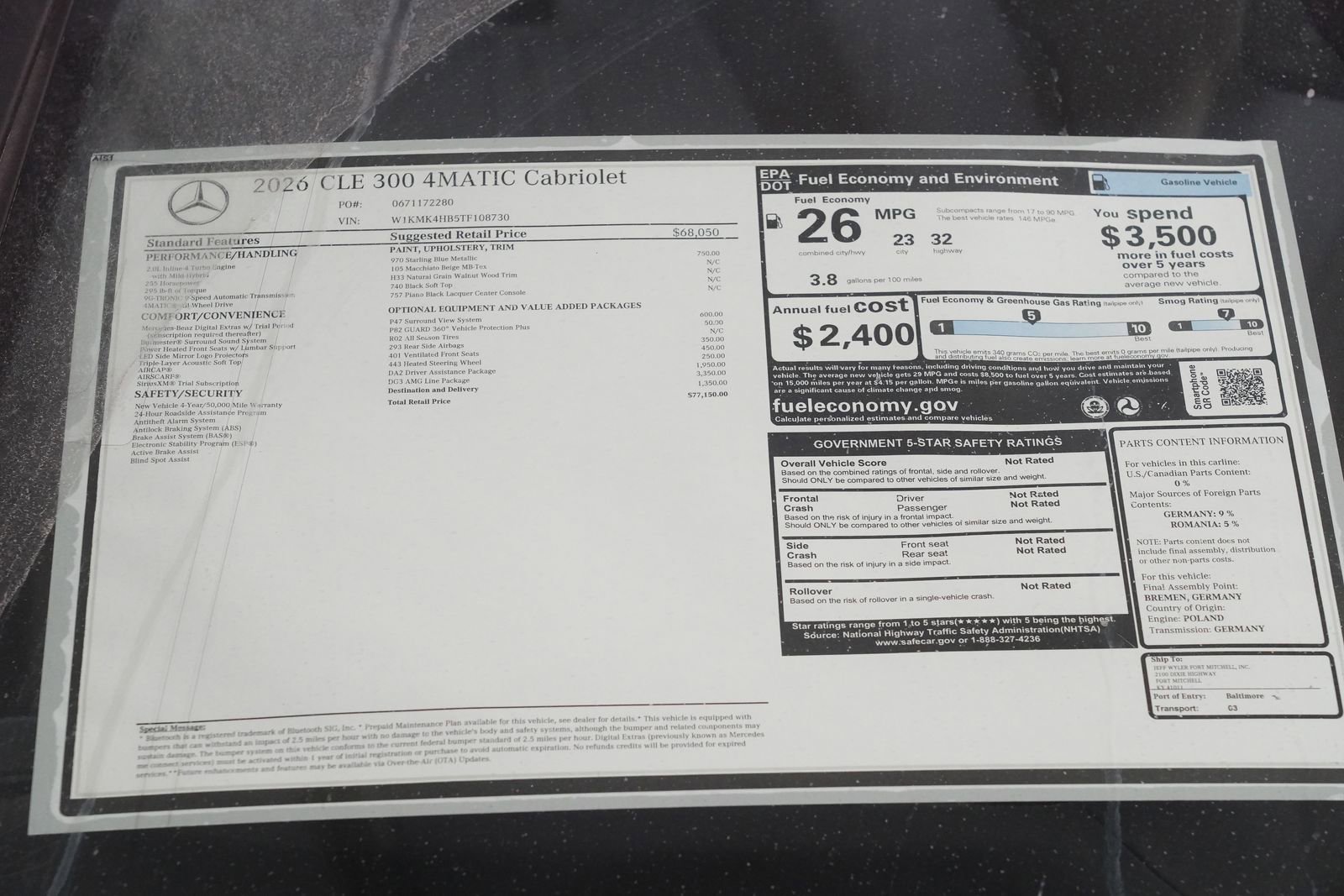 New 2026 Mercedes-Benz CLE 300 4MATIC Cabriolet image 41