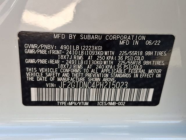 Used 2023 Subaru Crosstrek Hybrid w/ Moonroof Package w/Navigation AWD/4WD image 29