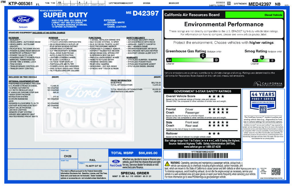 Used 2021 Ford F250 Lariat w/ Lariat Value Package AWD/4WD image 5