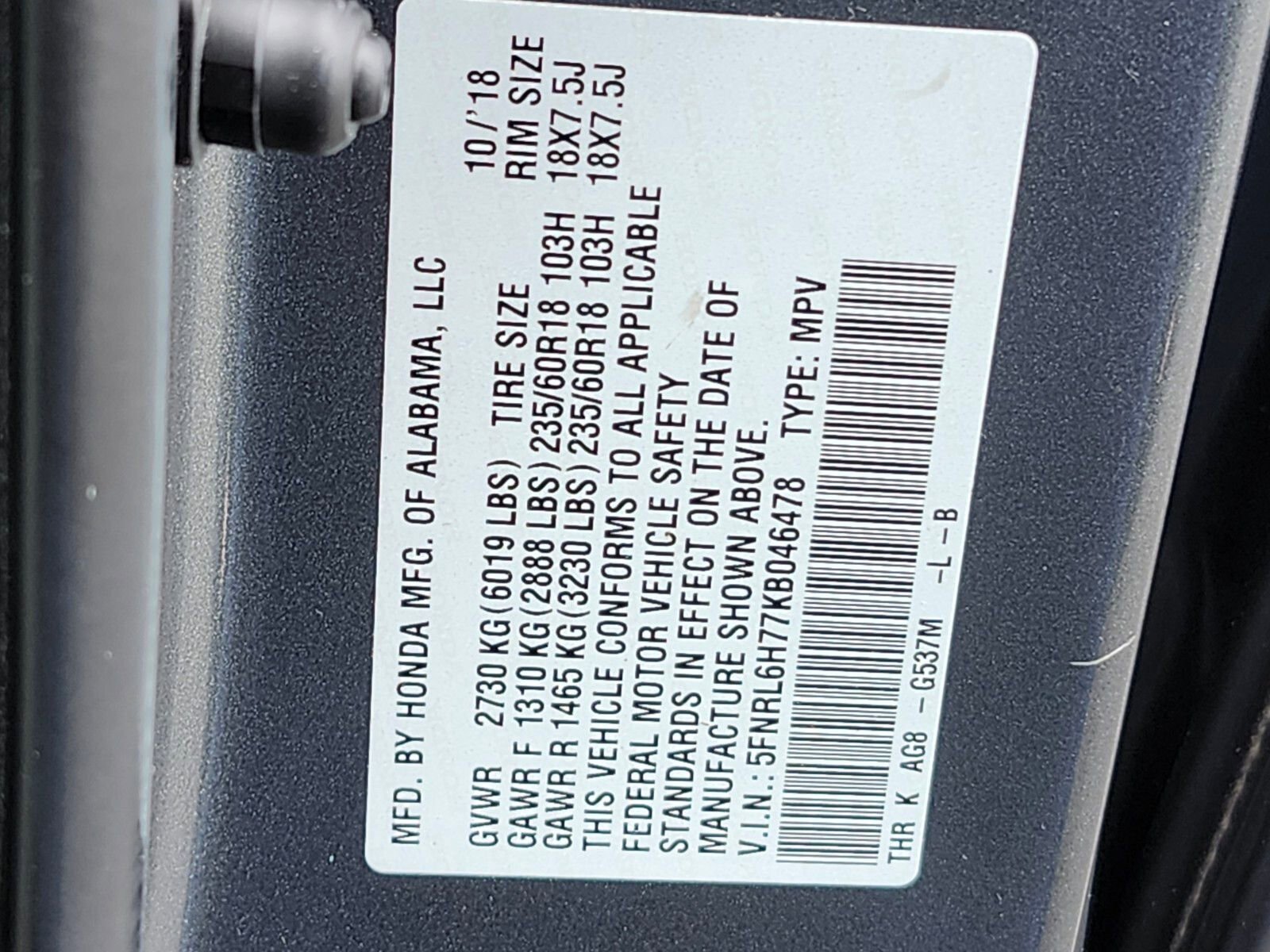 Used 2019 Honda Odyssey EX-L image 35