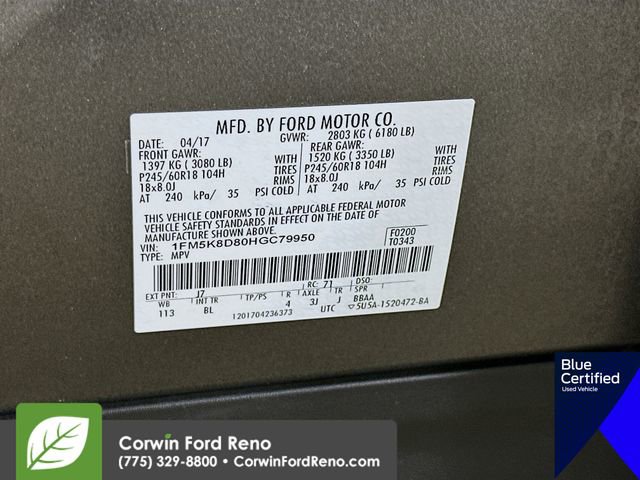 Used 2017 Ford Explorer XLT w/ Equipment Group 202A AWD/4WD image 38