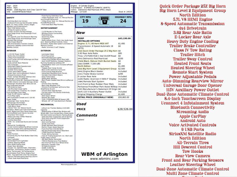 Used 2020 RAM 1500 Big Horn image 2