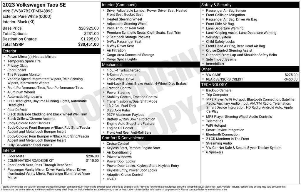 Certified 2023 Volkswagen Taos SE FWD image 10