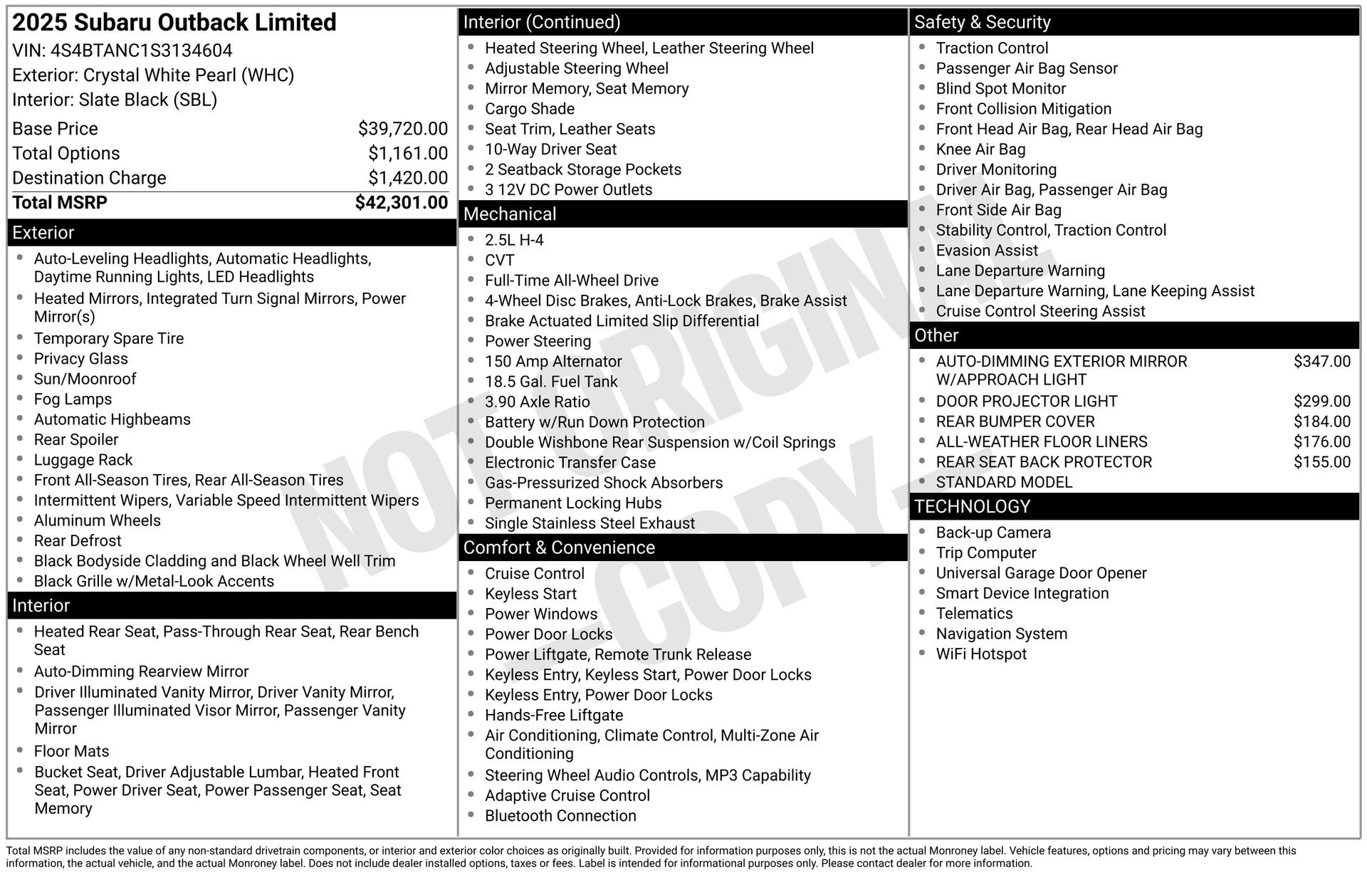 New 2025 Subaru Outback Limited image 6