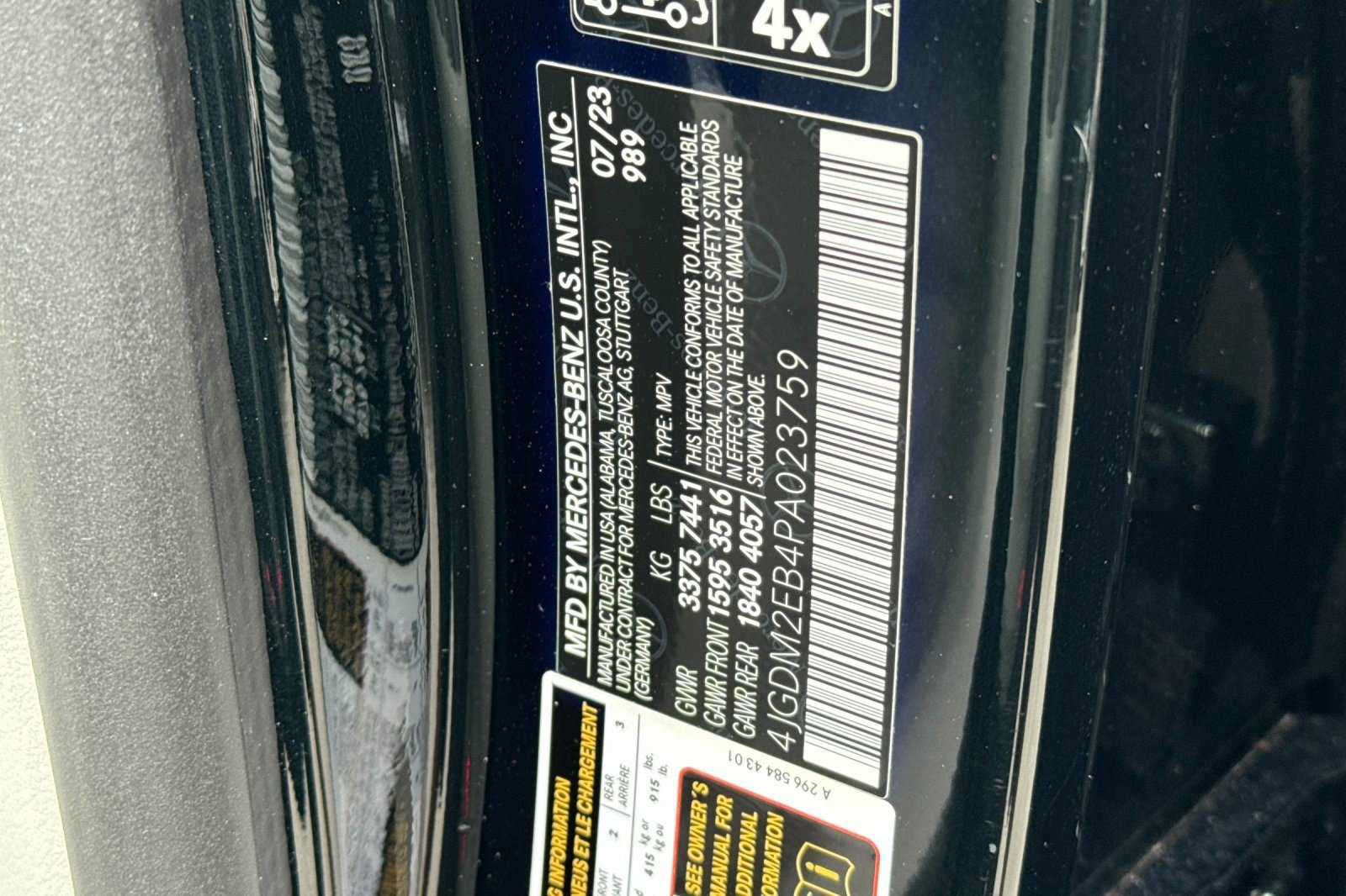 Certified 2023 Mercedes-Benz EQS 450+ 4MATIC SUV image 27