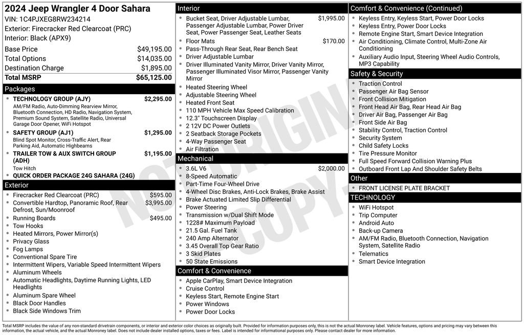 Used 2024 Jeep Wrangler Sahara w/ Technology Group image 6