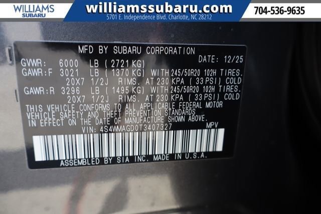New 2026 Subaru Ascent Limited w/ Popular Package #1 image 27