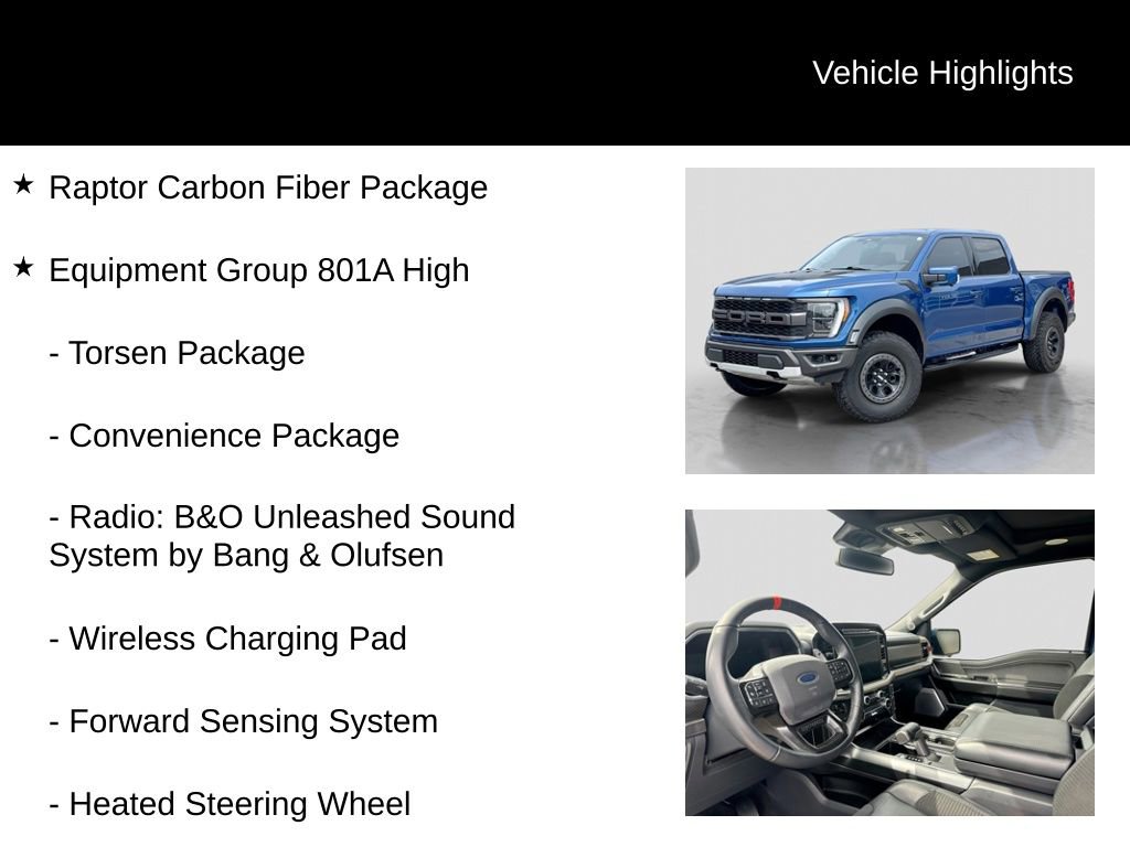 Used 2022 Ford F150 Raptor w/ Equipment Group 801A High AWD/4WD image 16