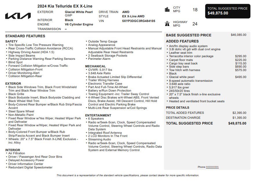 Used 2024 Kia Telluride EX X-Line image 38