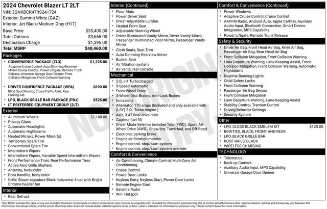 Used 2024 Chevrolet Blazer LT w/ Convenience Package FWD image 5