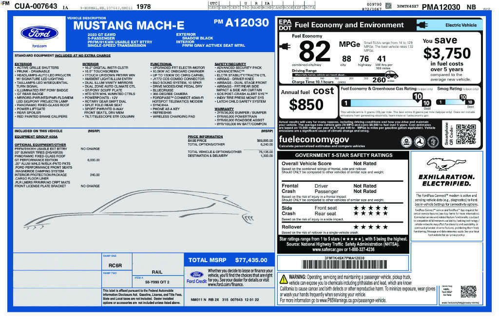 Used 2023 Ford Mustang Mach-E GT w/ GT Performance Edition AWD/4WD image 6