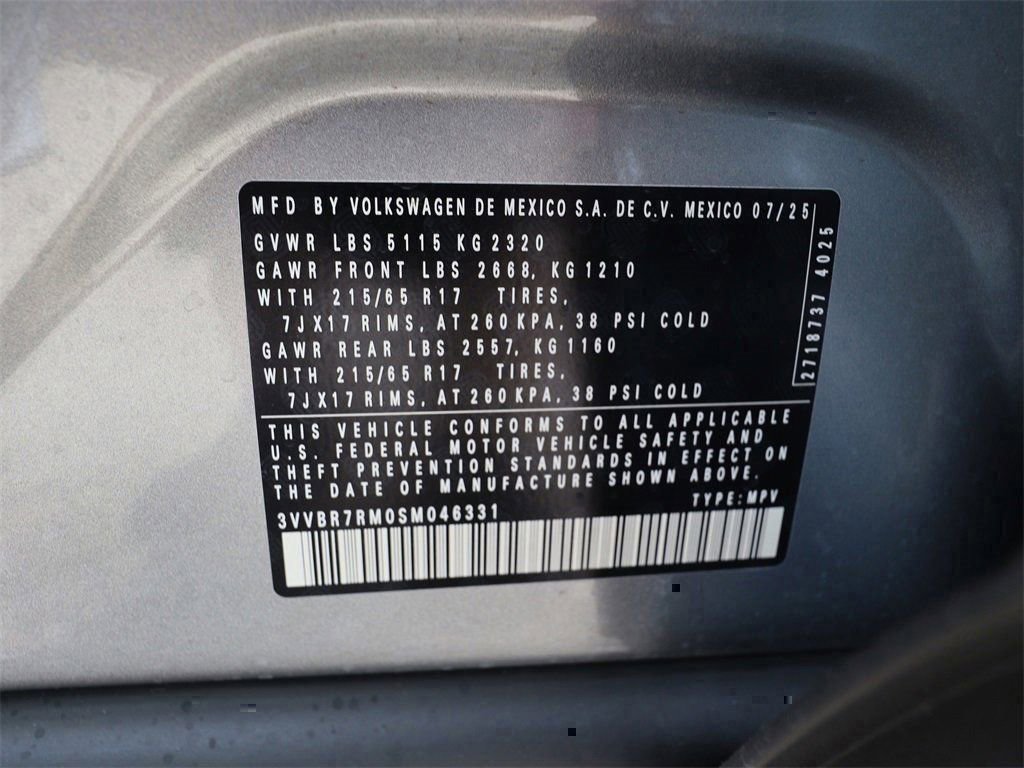 New 2025 Volkswagen Tiguan S AWD/4WD image 25