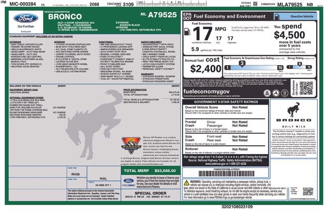 Used 2021 Ford Bronco Wildtrak image 24