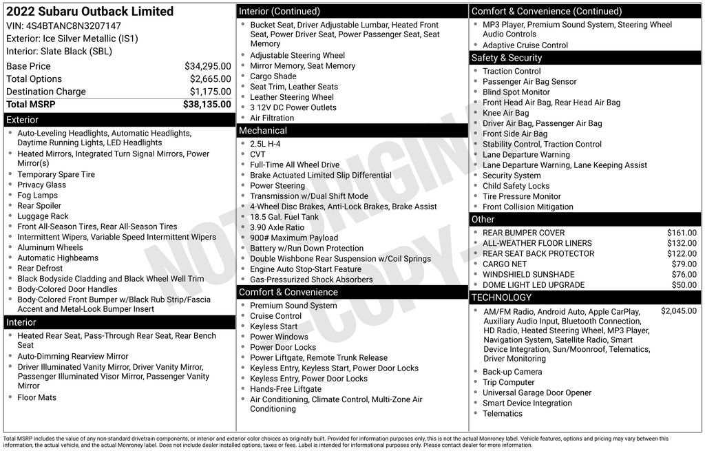 Used 2022 Subaru Outback Limited image 6