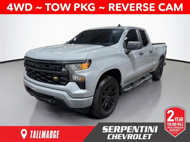 Certified 2025 Chevrolet Silverado 1500 Custom w/ Turbomax Blackout Package AWD/4WD image 1