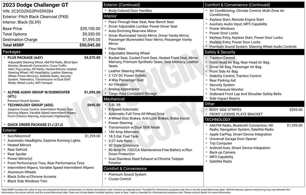 Used 2023 Dodge Challenger GT w/ Plus Package AWD/4WD image 6