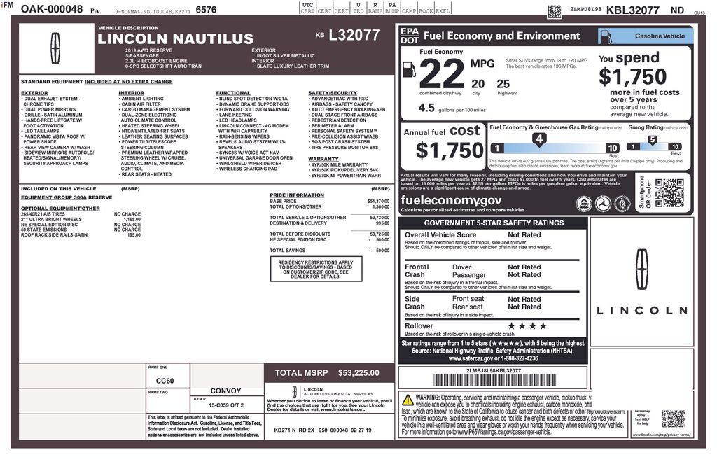 Used 2019 Lincoln Nautilus Reserve AWD/4WD image 31