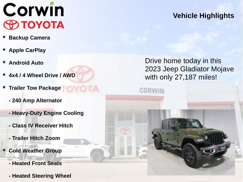 Used 2023 Jeep Gladiator Mojave w/ Cold Weather Group AWD/4WD image 7