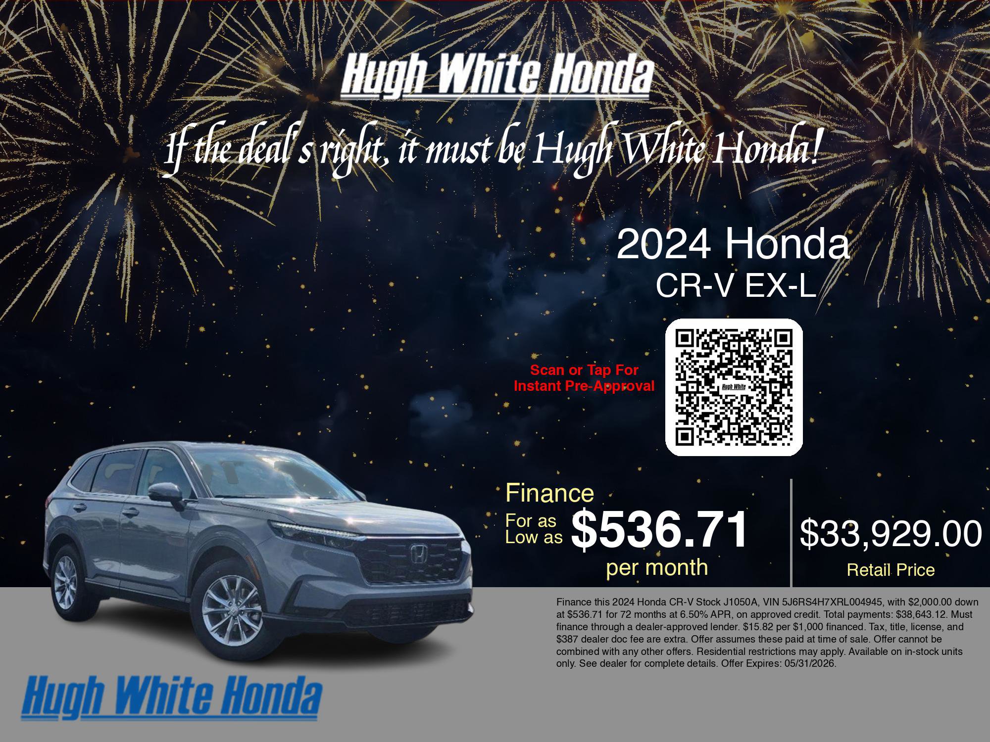 Used 2024 Honda CR-V EX-L image 3