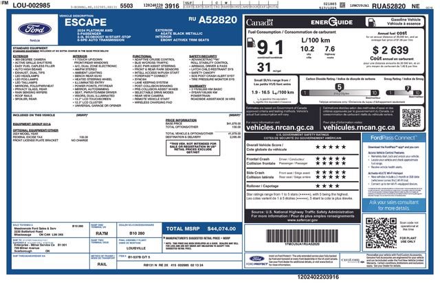 Used 2024 Ford Escape Platinum AWD/4WD image 35
