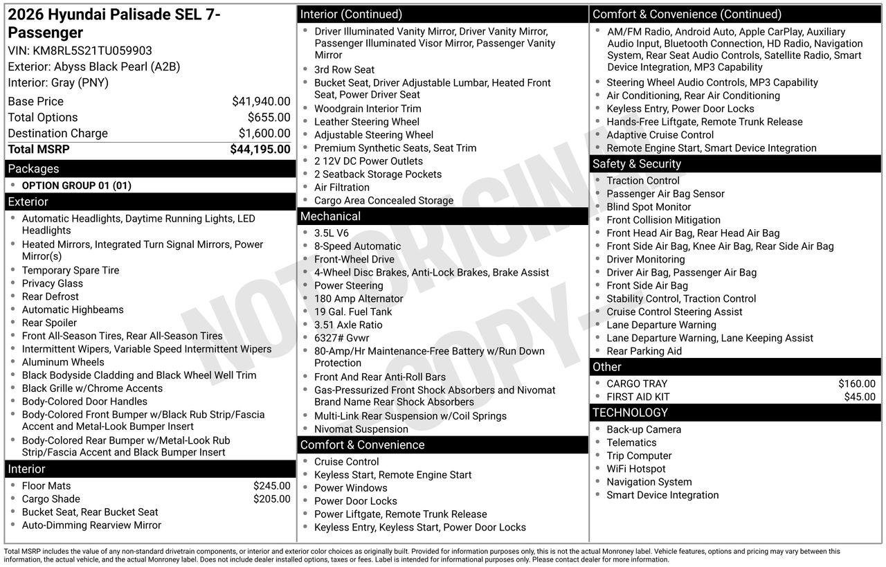 New 2026 Hyundai Palisade SEL image 33