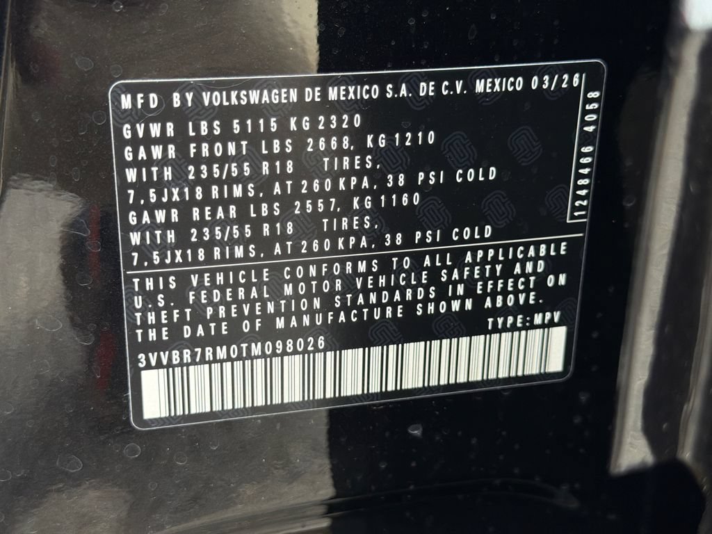 New 2026 Volkswagen Tiguan S AWD/4WD image 30