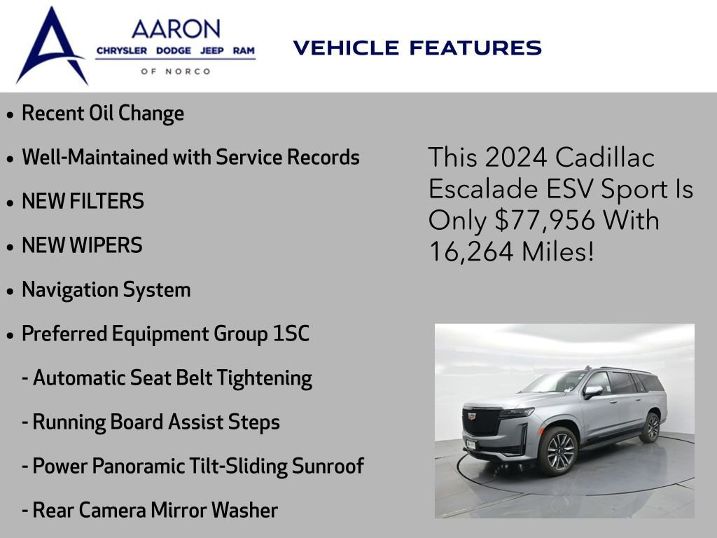 Used 2024 Cadillac Escalade ESV Sport w/ Heavy-Duty Trailer Package image 4