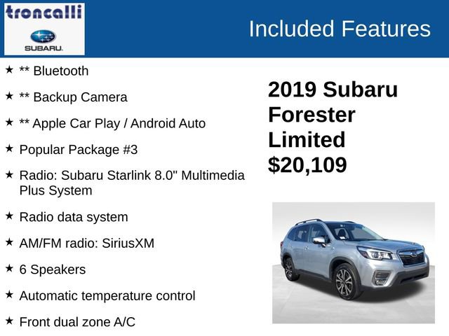Used 2019 Subaru Forester Limited w/ Popular Package #3 image 3