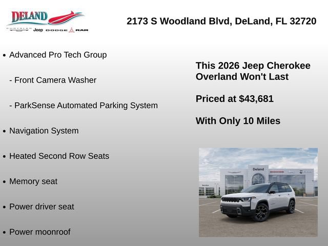 New 2026 Jeep Cherokee Overland w/ Advanced Pro Tech Group AWD/4WD image 16