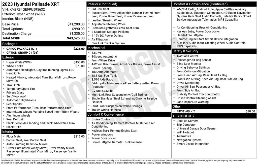 Used 2023 Hyundai Palisade XRT w/ Cargo Package FWD image 28
