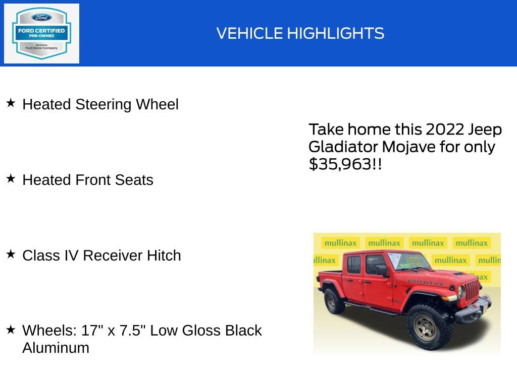 Used 2022 Jeep Gladiator Mojave w/ LED Lighting Group image 19